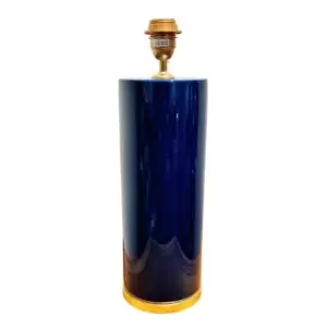 pied de lampe céramique bleu marine