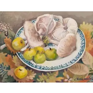 Claude Van de Walle N20 Assiette de coulemelles, petites pommes