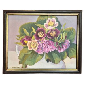 Roses de Noël huile sur panneau Claude Van de Walle