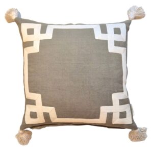 coussin Riviera 100% lin coloris vert amande