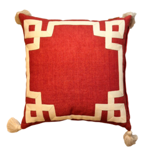 coussin Riviera 100% lin terracotta