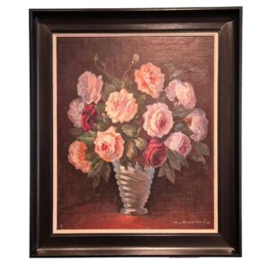 Le bouquet de roses, huile sur panneau 1930