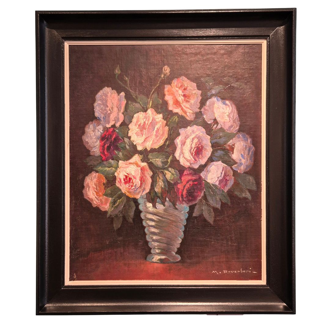 Le bouquet de roses, huile sur panneau, 1930