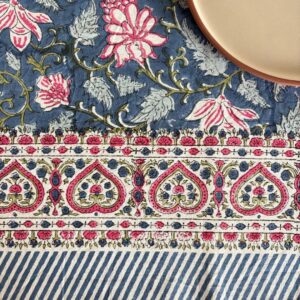 Nappe Varkala en block print indien